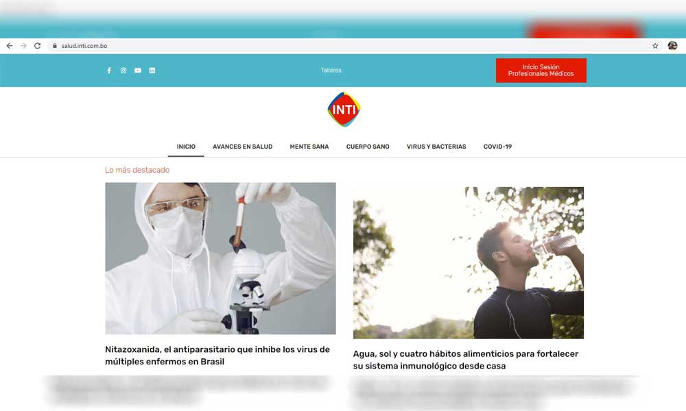 El blog de salud de Droguería INTI ya está disponible en Bolivia