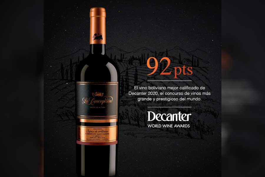 Con 92 puntos, vino boliviano se destaca entre los mejores del mundo