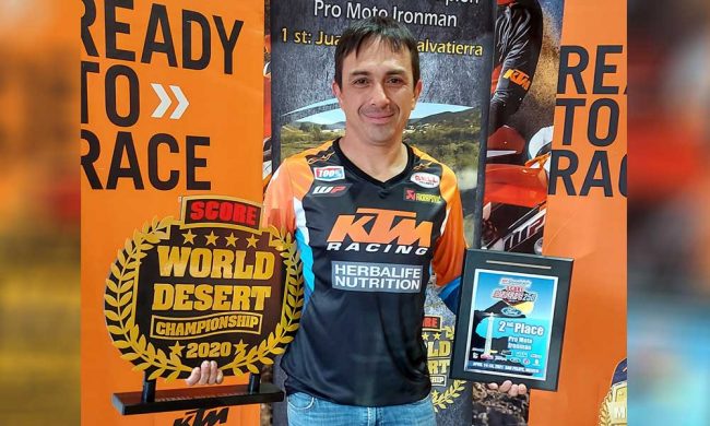 Chavo Salvatierra subió al podio en la primera fecha del Campeonato Mundial del Desierto