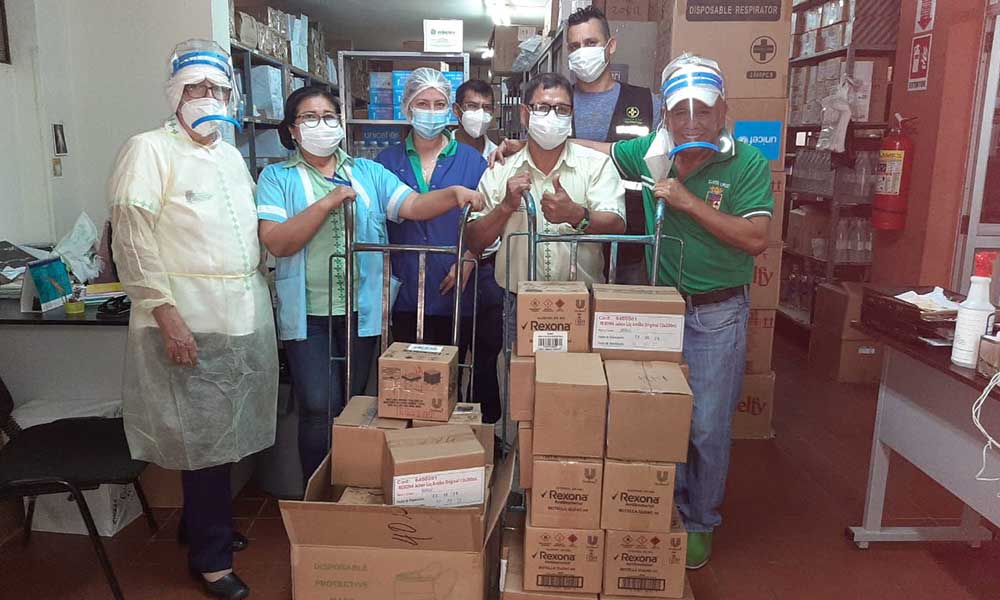 Unilever realiza donación que coadyuva con la bioseguridad de cuatro hospitales