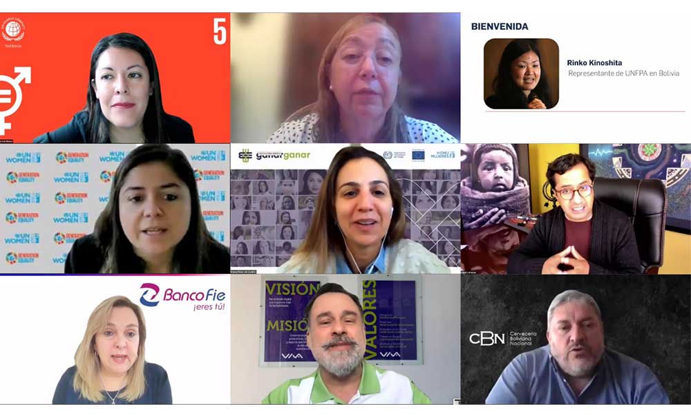 CBN comparte sus experiencias en favor de la equidad de género en un conversatorio del Pacto Global Bolivia