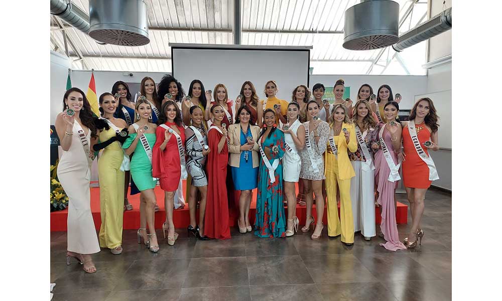 Candidatas a Reina Hispanoamericana conocen las características curativas del mentisan de INTI