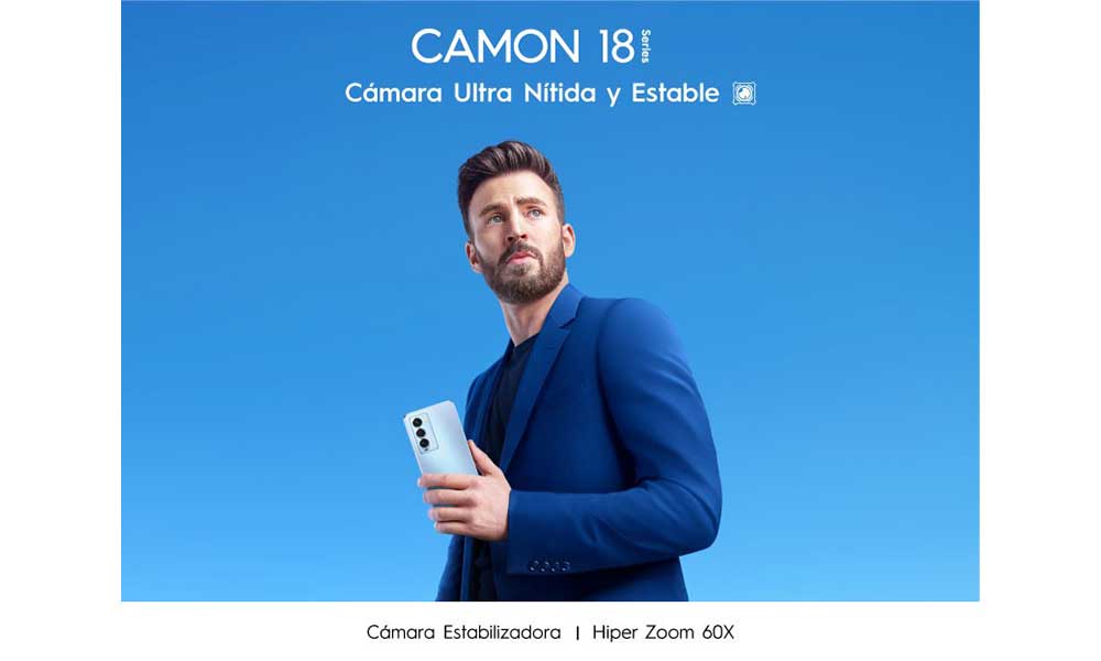 El embajador de la marca TECNO, Chris Evans, habla del poder de la imagen en el lanzamiento de CAMON 18