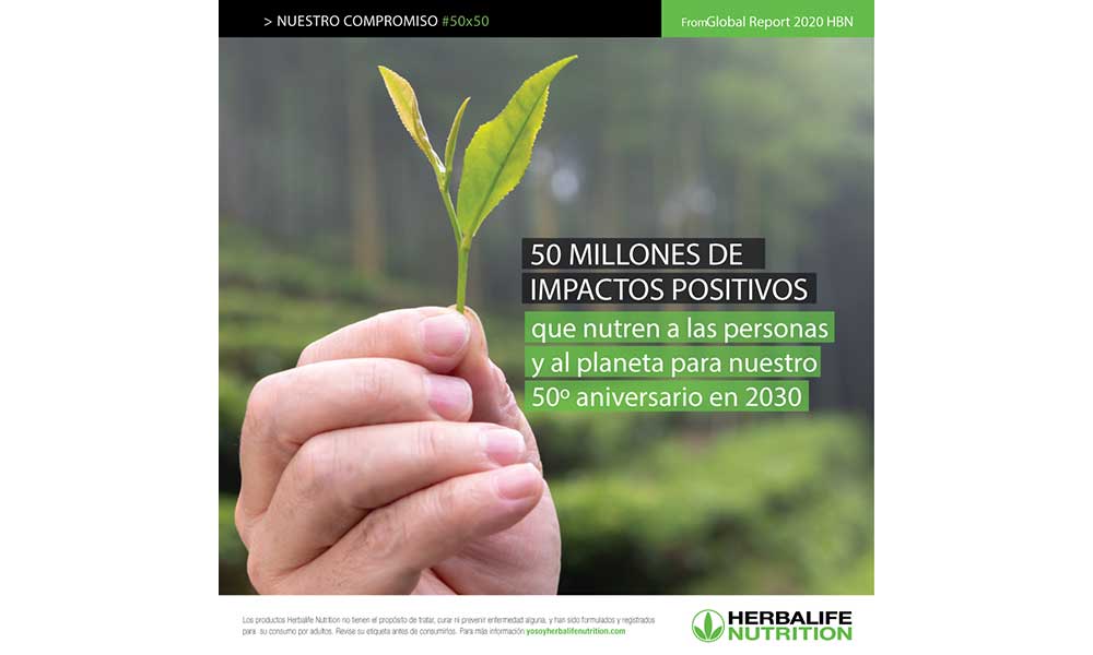 Herbalife Nutrition se compromete a realizar 50 millones de impactos positivos que nutran a las comunidades y el planeta para 2030