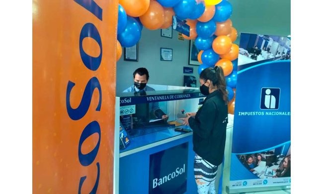 Impuestos habilita Ventanilla de Cobranza de Banco Sol en Agencia Distrital I-Cochabamba Impuestos habilita Ventanilla de Cobranza de Banco Sol en Agencia Distrital I-Cochabamba