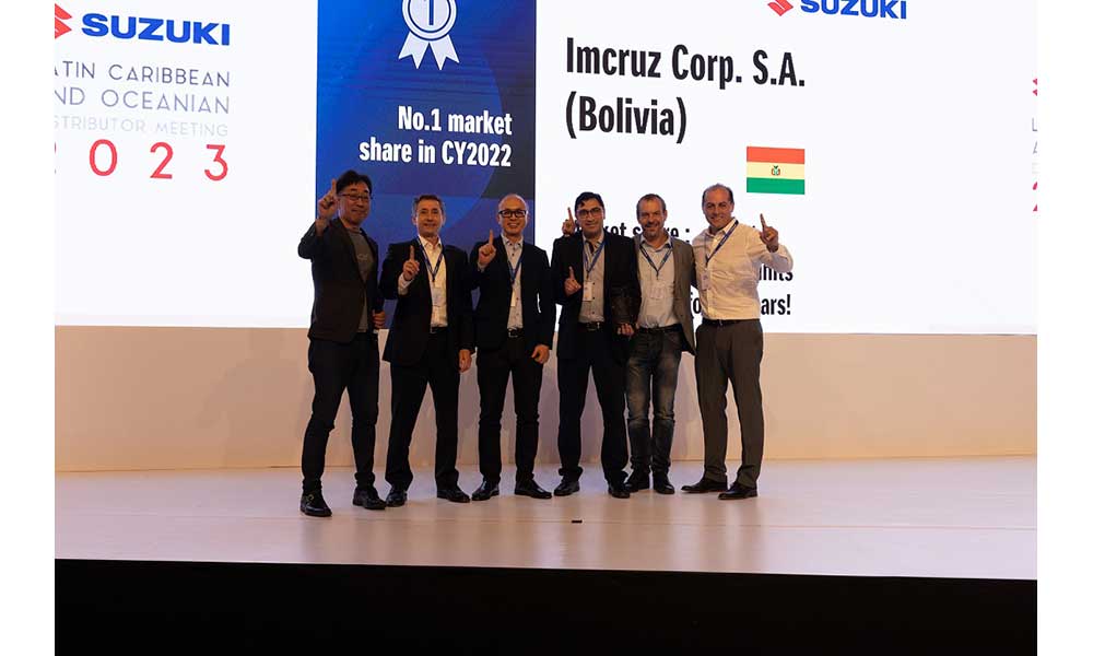 Imcruz recibe reconocimiento de Suzuki por ser la marca N° 1 en Bolivia por 12 años consecutivos