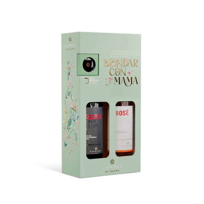 Campos de Solana incluye un porta cartera para mamá en su 2Pack de vinos varietales Campos de Solana incluye un porta cartera para mamá en su 2Pack de vinos varietales