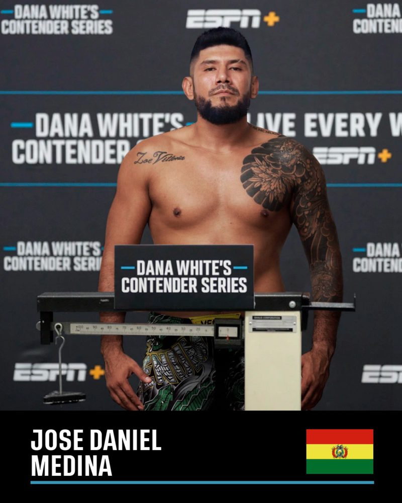 El boliviano ¨Chicho¨ medina buscará una oportunidad en la UFC compitiendo en el Dana White´s contender series El boliviano ¨Chicho¨ medina buscará una oportunidad en la UFC compitiendo en el Dana White´s contender series