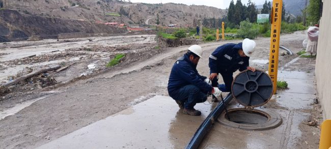 YPFB aísla las redes primarias de gas natural afectadas por la crecida del río en Lipari