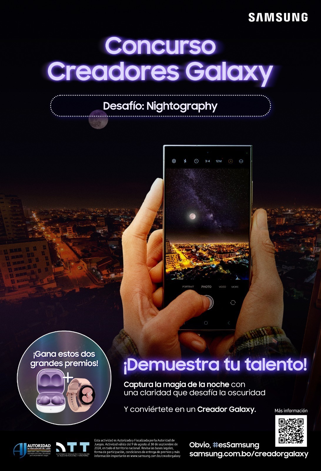 Domina la noche con Nightography: Samsung lanza su último reto para creadores Galaxy en Bolivia