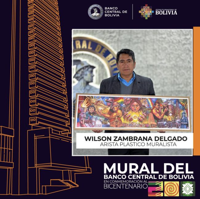 El Banco Central de Bolivia anuncia al ganador del concurso para el mural del Bicentenario El Banco Central de Bolivia anuncia al ganador del concurso para el mural del Bicentenario