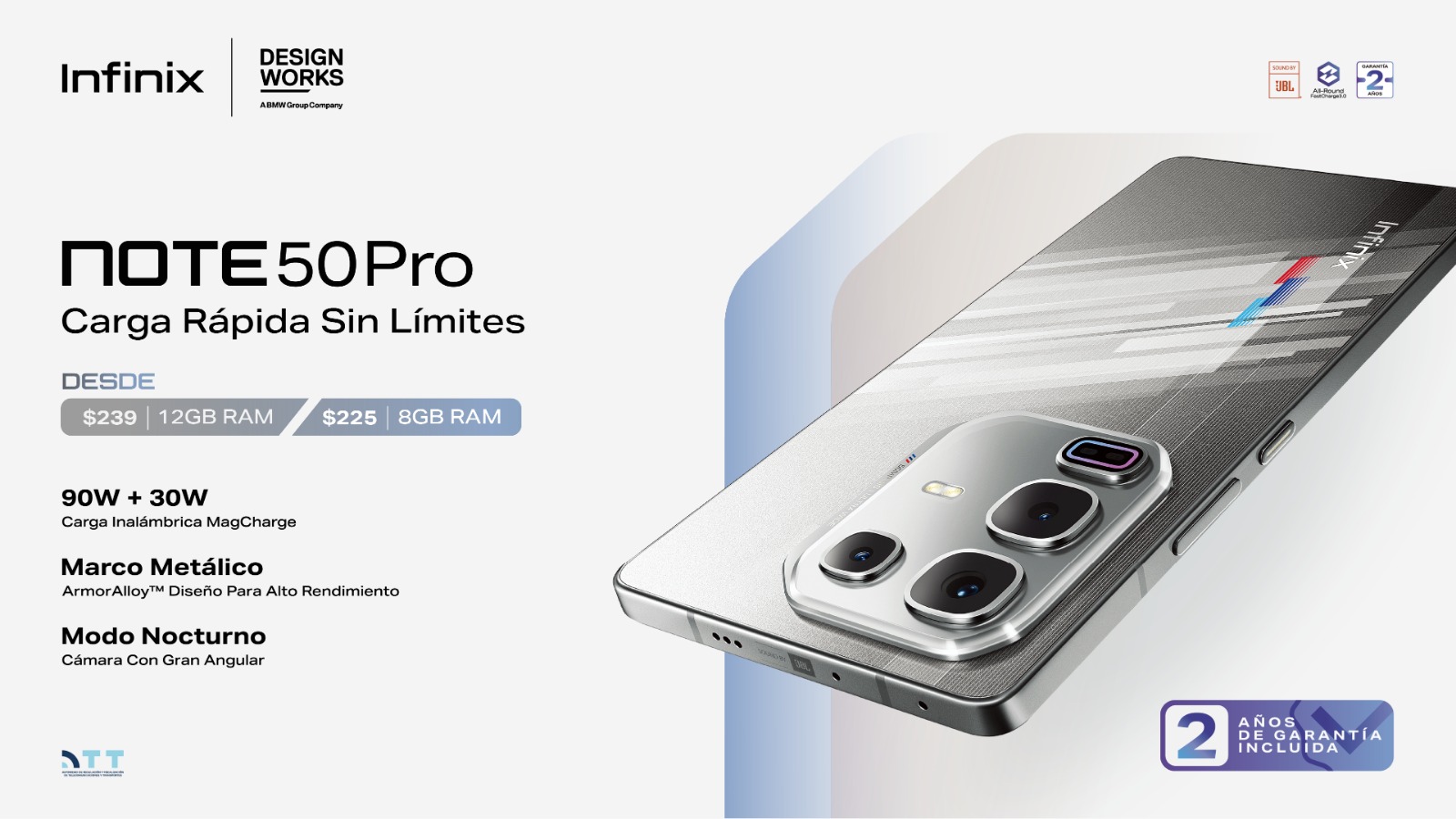 Infinix lanza el NOTE 50 PRO en Bolivia junto a BMW DesignWorks: diseño premium y carga ultrarrápida en un solo dispositivo