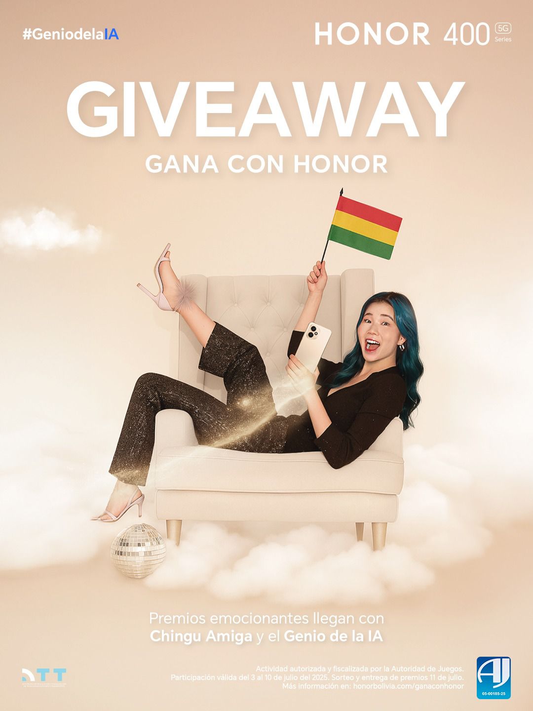 Chinguamiga llega a Bolivia y HONOR lanza concurso para conocerla en persona   