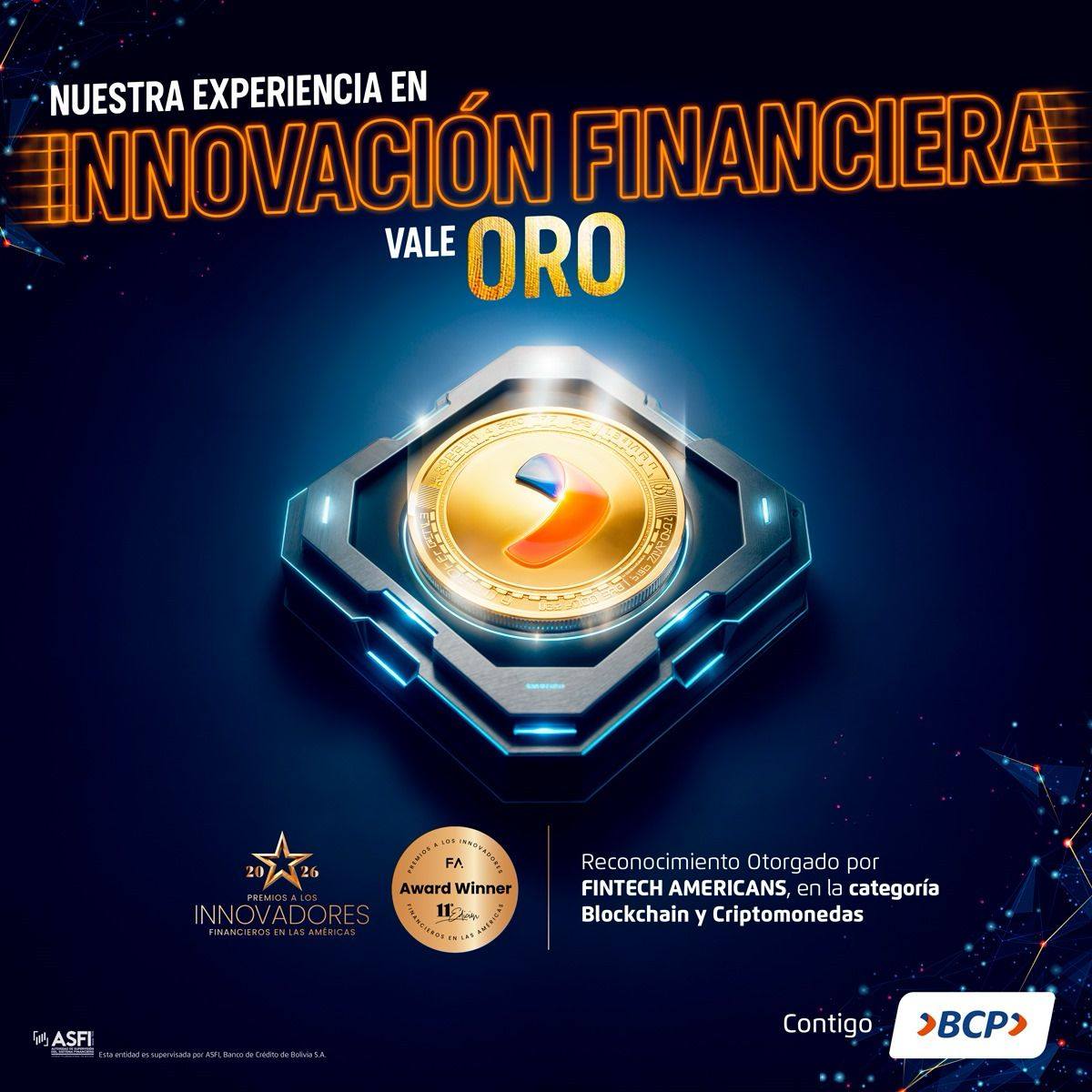 Fintech Americas distingue al BCP con el Premio de Oro a la Innovación Financiera Fintech Americas distingue al BCP con el Premio de Oro a la Innovación Financiera