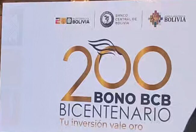 Exitoso bono BCB Bicentenario cerró con cifra récord de Bs573 millones
