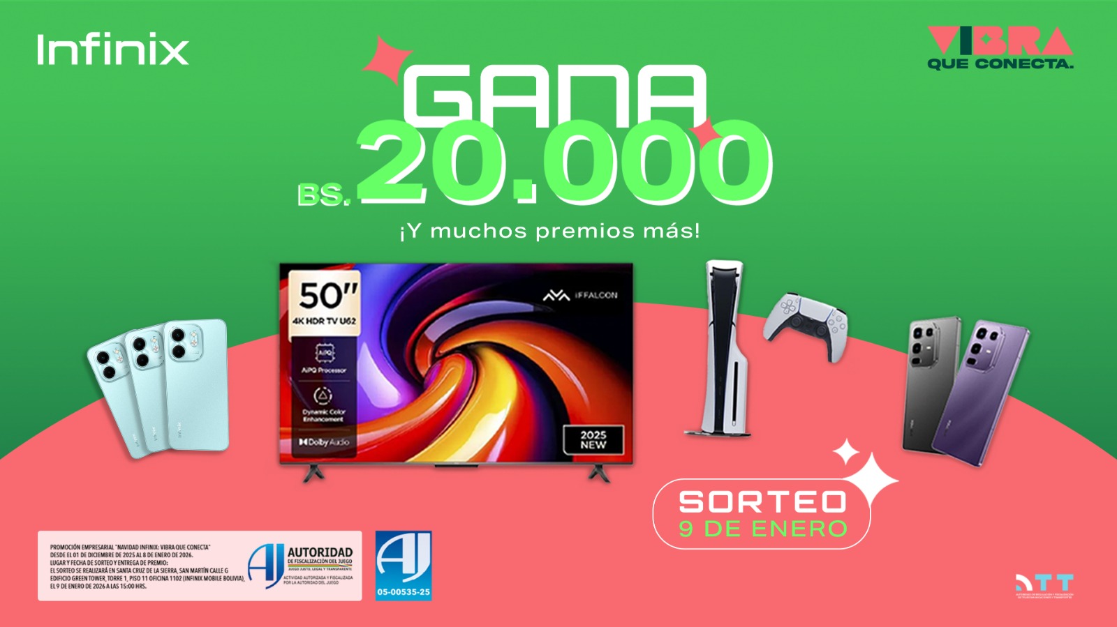 ¡En estas fiestas compra tu INFINIX y participa para ganar Bs. 20.000 y muchos premios más! ¡En estas fiestas compra tu INFINIX y participa para ganar Bs. 20.000 y muchos premios más!