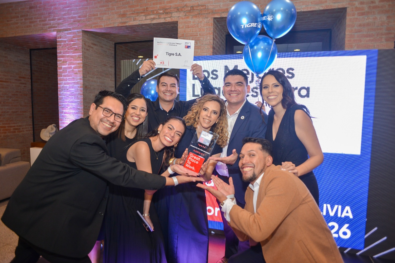 Tigre Bolivia destaca en el top 3 del ranking Great Place to Work por segundo año consecutivo