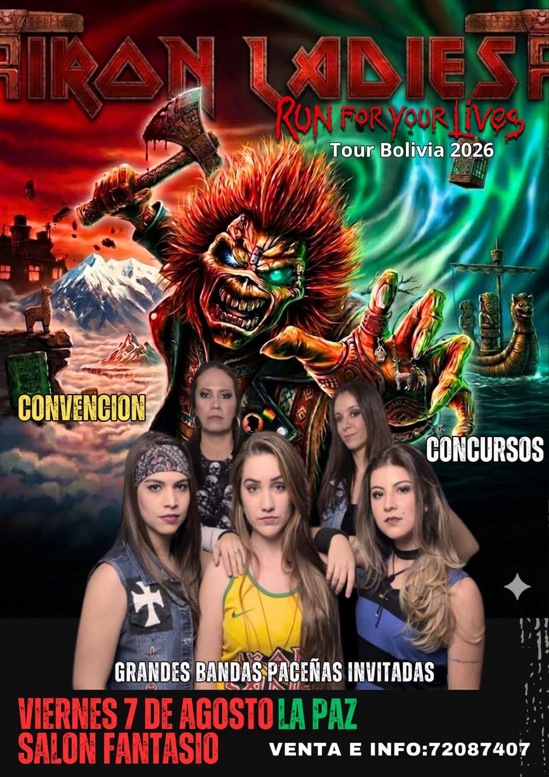 Iron Ladies: la fuerza femenina del metal llega a Bolivia con un espectáculo único para los fanáticos de Iron Maiden Iron Ladies: la fuerza femenina del metal llega a Bolivia con un espectáculo único para los fanáticos de Iron Maiden